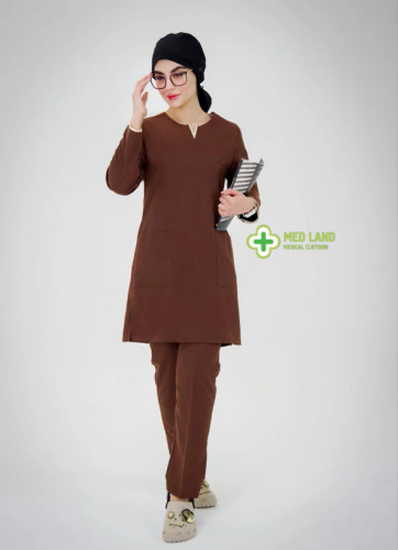 اسکراب و شلوار یقه کوبایی زنانه