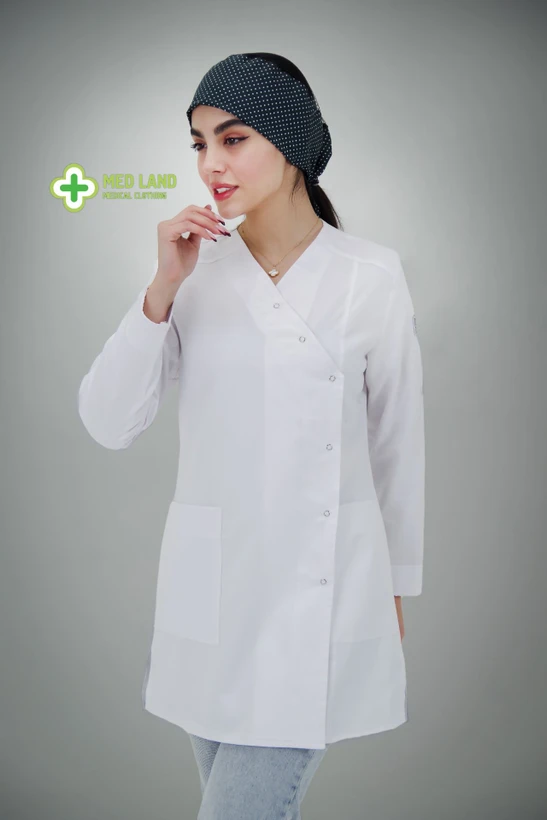 روپوش سفید زنانه مدل نورا