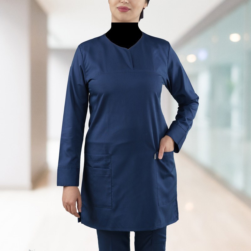 ست روپوش و شلوار اتاق عمل زنانه خضرا مدل اسکراب  کد 38031